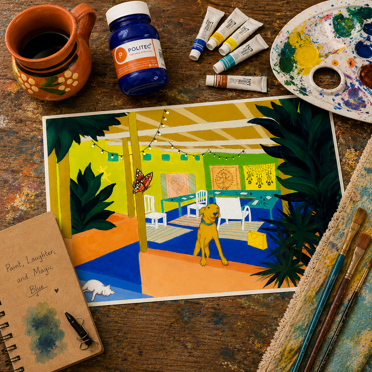 Paint, Laughter, & Magic Blue