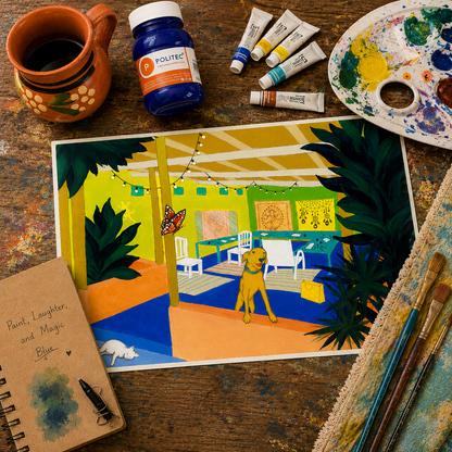 Paint, Laughter, & Magic Blue